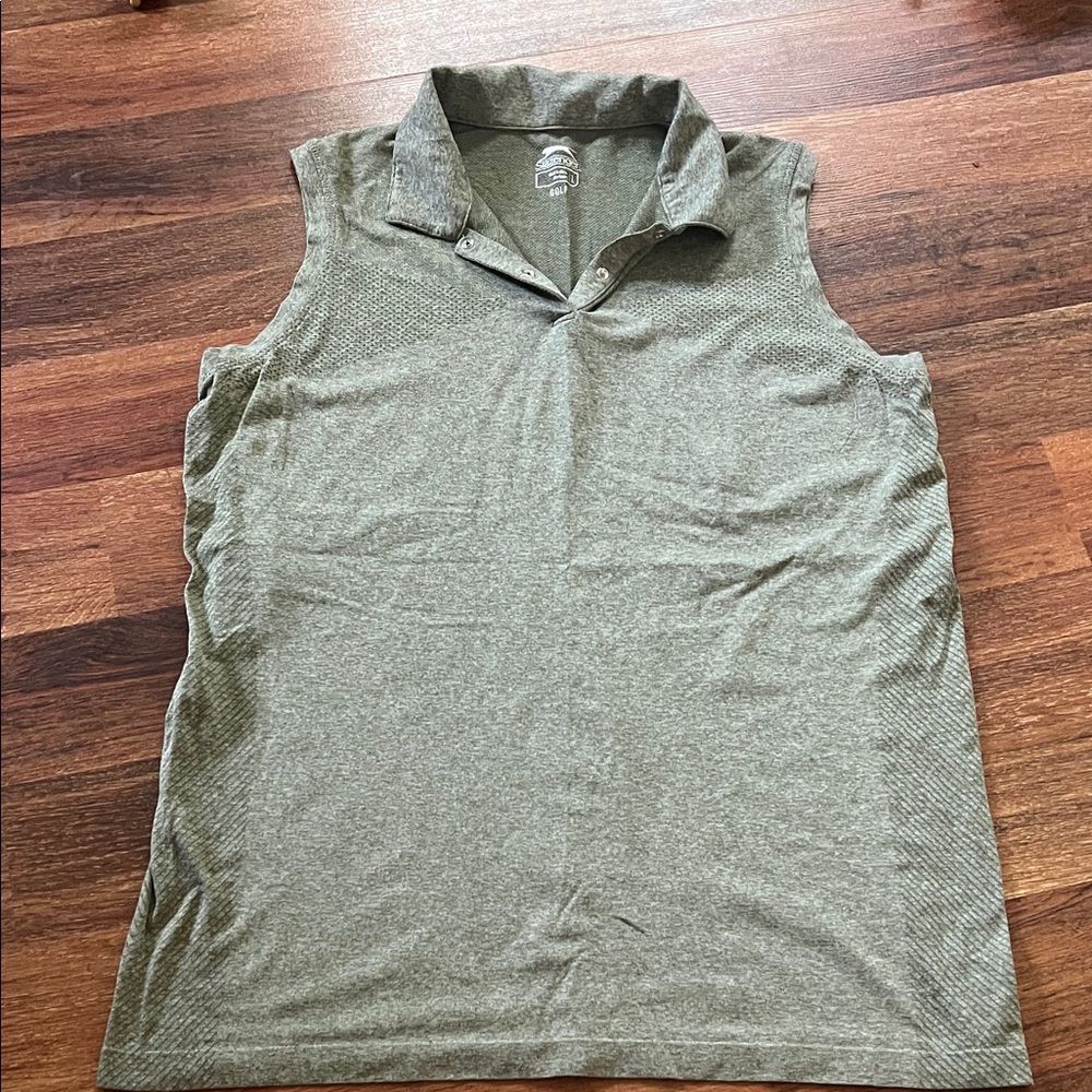 Slazenger Light Green Sleeveless Golf Polo